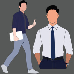business man and woman with Laptop