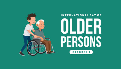 Fototapeta premium international day of older persons vector concept design