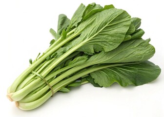 chinese mustard greens isolated on white background