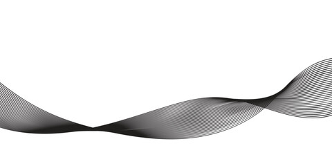 Minimal abstract design with curved mesh and wave lines

