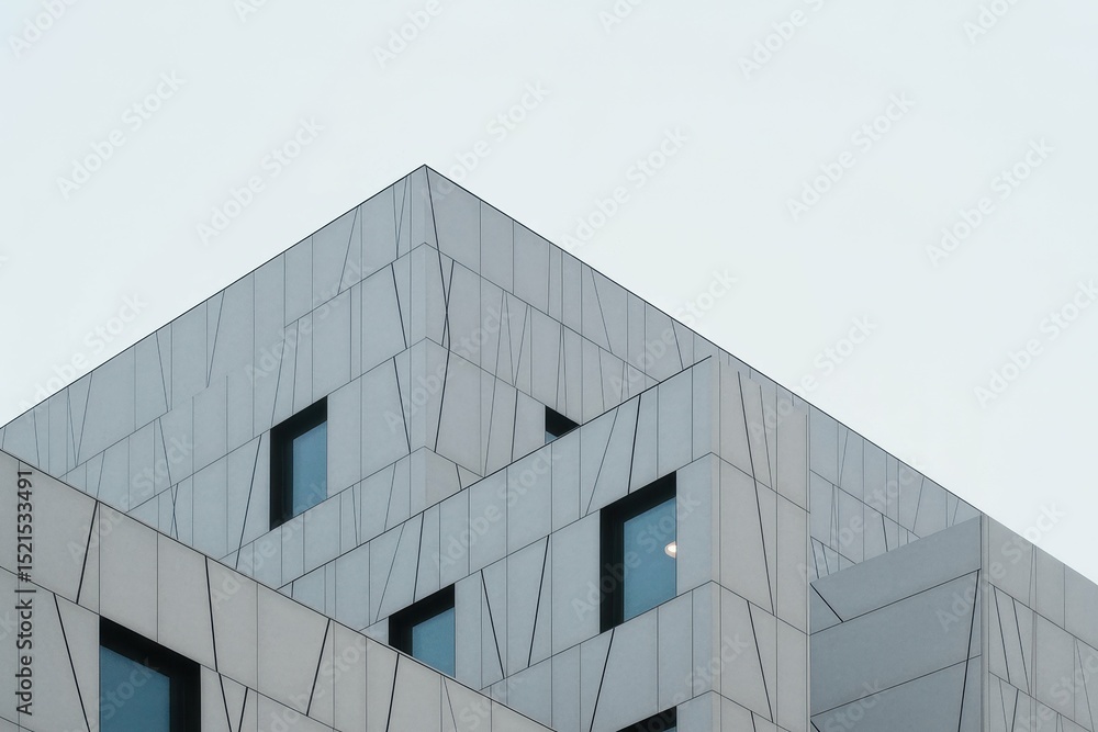 Poster building with abstract lines