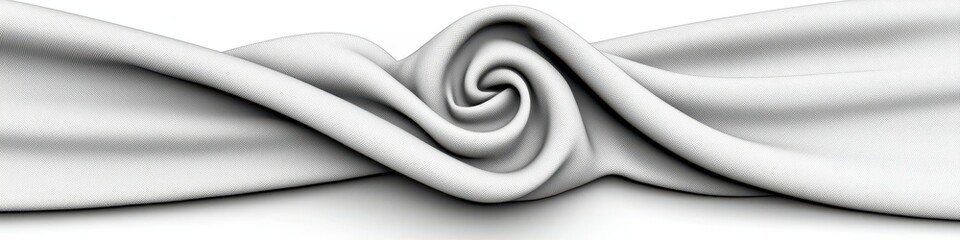 Abstract Gray Fabric Spiral Soft Texture and Wave Design