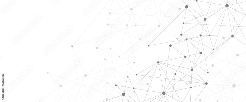 Poster vector abstract background technological with with connected line and dots