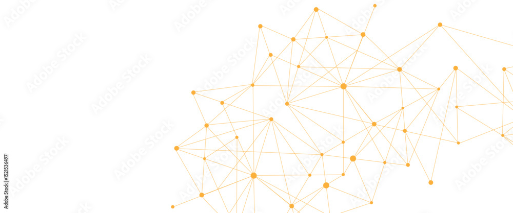 Poster vector abstract background technological with with connected line and dots