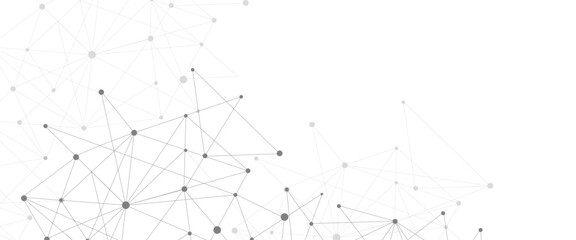 Vector abstract background technological with global connection design with line and dots