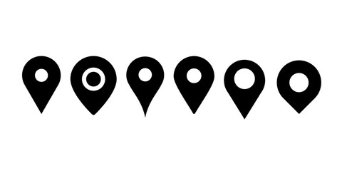 Map pointer icons, SET OF MAP POINTER ICONS. ICONS SET OF MAP POINTER