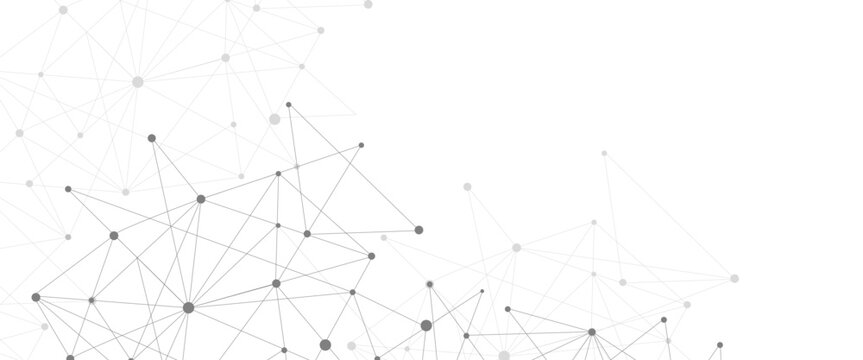 Vector abstract background technological with global connection design with line and dots