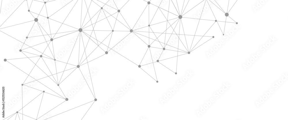 Poster vector abstract background technological with with connected line and dots