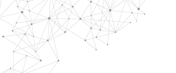 Vector abstract background Technological with with connected line and dots