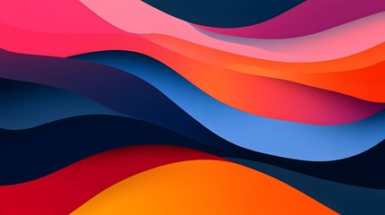 Fototapeta premium Abstract colorful waves background with smooth gradients and vibrant transitions