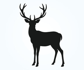 deer silhouette vector illustration