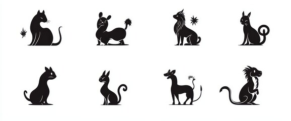 Obraz premium A traditional Chinese horoscope featuring flowers, comprising all 12 zodiac animals, is showcased in a design for Chinese New Year celebrations with modern paper cut-style illustrations
