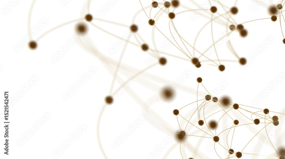 Poster Abstract background image of interconnected dots and lines, representing network, connection, or technology.