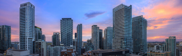 Fototapeta premium Upscale Eglinton and Forest Hill residential area coveted by middle and upper class families as well as Ontario developers