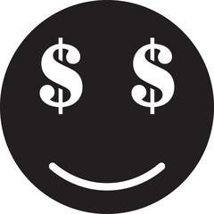 vector illustration of a Dollar Sign Emoji icon