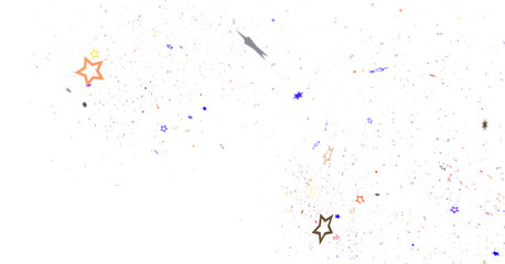 A whimsical background featuring colorful stars and sparkling dust. Perfect for celebrations, magic, or dreamy designs.