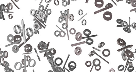 Obraz premium percent rain shopping digital in 3d. transparent PNG