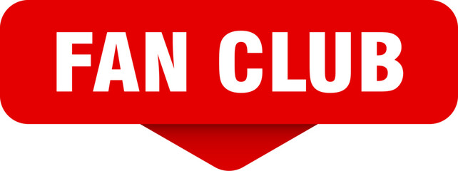 fan club sticker. fan club sign on transparent background