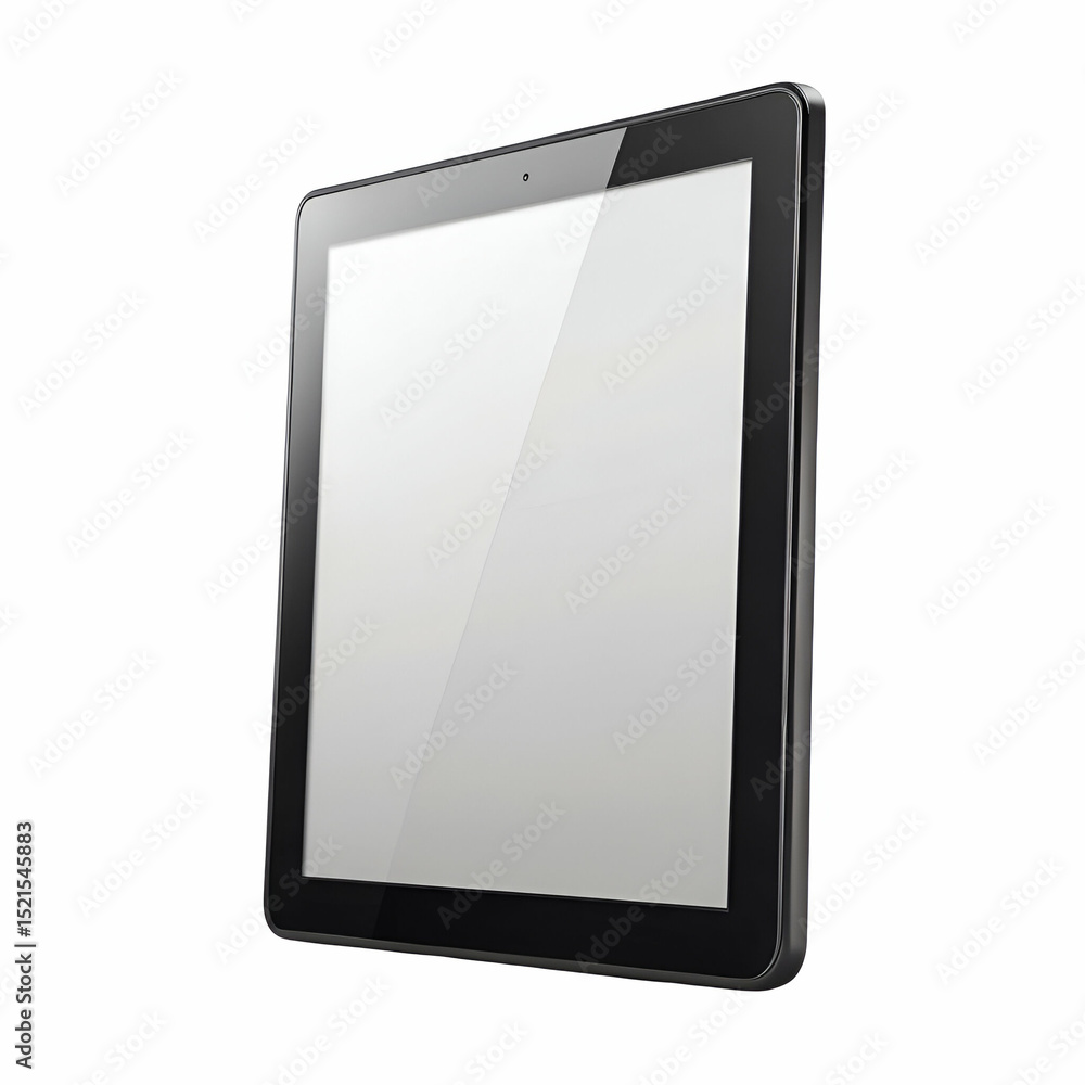 Aufkleber realistic isolated tablet computer device with a blank white screen displayed on white background