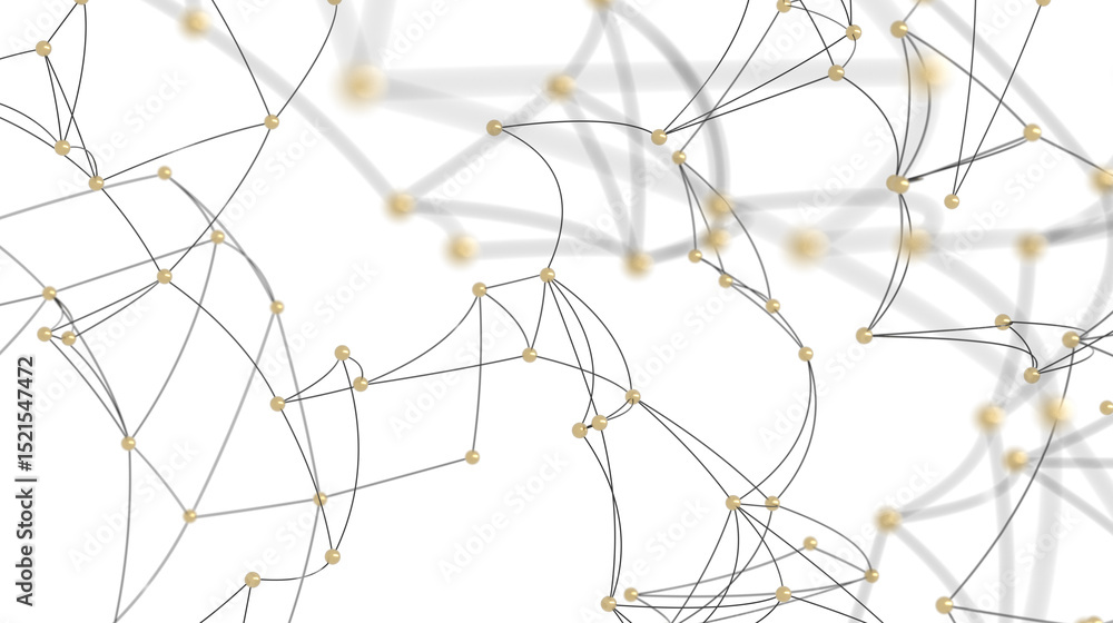 Poster Abstract background with network nodes and connections. Ideal for technology, communication, and data concepts.