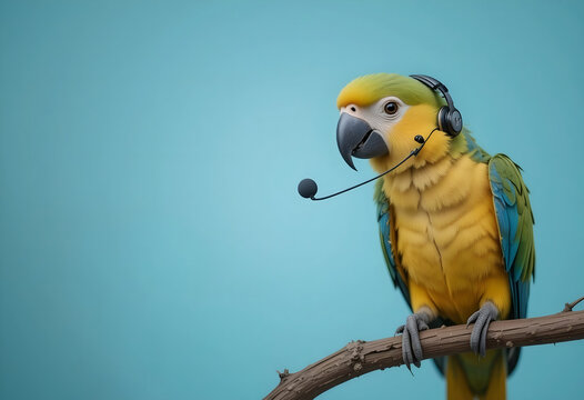 Call Center Macaw on a Branch