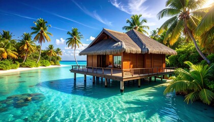 Tropical Paradise: Overwater Bungalow in Maldives