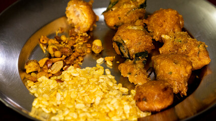 Pokora channa and badam close up shot