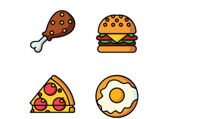 Fototapeta premium Street food next to the food for the autumn fair. In the foreground