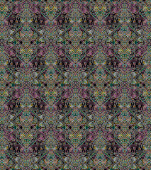 seamless gentle vector paisley print with ethnic paisley and flowers pattern, allover composition. Detailed beautiful paisleys with floral motives in black and white.