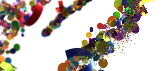 Vibrant confetti explosion. Ideal for festive designs, celebrations, and party themes.