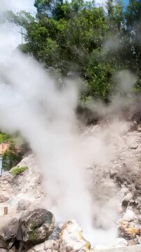 Furnas Fumarolas on Sao Miguel Island in the Azores archipelago