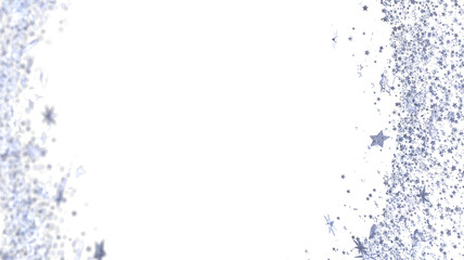 Beautiful silver stars on white background. Perfect for cards, invitations, and websites.