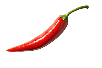 Fiery Chili Pepper: A vibrant red chili pepper, a symbol of spice and flavor, rests elegantly. A culinary delight, ideal for food-related and culinary projects.