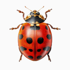 Detailed Close-Up of a Seven-Spotted Ladybug