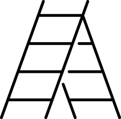 Step ladder icon - Editable Stroke SVG, fully scalable.