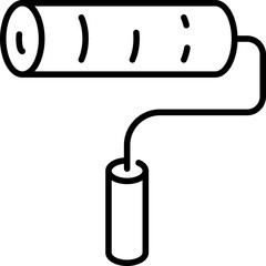 Paint roller icon - Editable Stroke SVG, fully scalable.