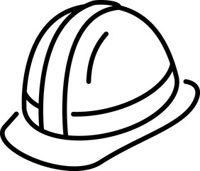 Hard hat safety helmet icon - Editable Stroke SVG, fully scalable.
