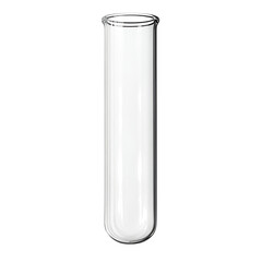  Realistic empty glass test tube 
