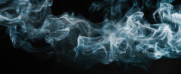 The ethereal dance of smoke swirling against a dark background
