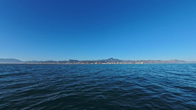 Gandia Skyline view in Valencia from the Mediterranean Sea
