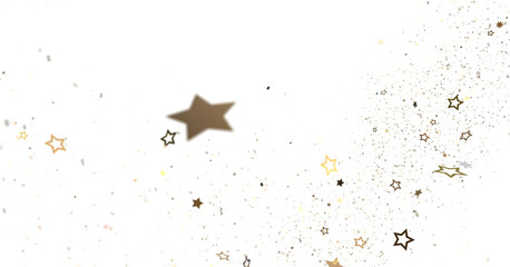 Astral Downpour: 3D Illustration Brings a Shower of Gold Stars