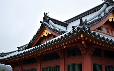 Detailed Eaves of Traditional Architecture. High quality
