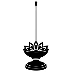 antique candlestick with candle