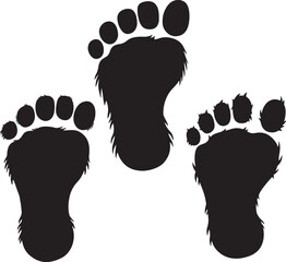 Bigfoot Footprint icon vector illustration