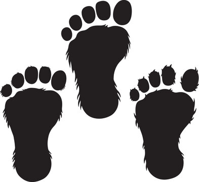 Bigfoot Footprint icon vector illustration