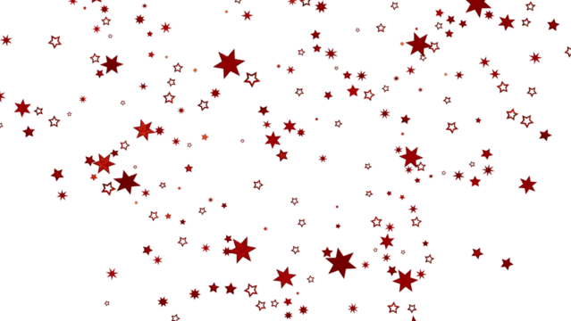 Beautiful red stars scattered on white background. Perfect for cards, invitations, or any celebratory design.