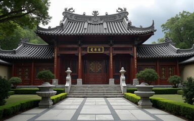 Traditional Chinese Architecture with Ancient Charm. High quality