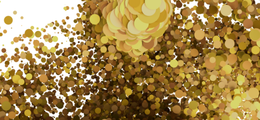 Abstract background of gold circles, perfect for celebratory designs.