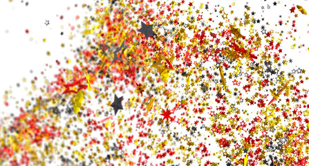 Festive background with red, gold, silver stars. Perfect for celebrations, holidays, and more.