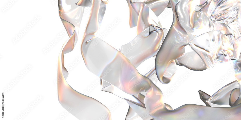 Poster stunning abstract image of iridescent liquid swirling, perfect for design backgrounds or artistic pr